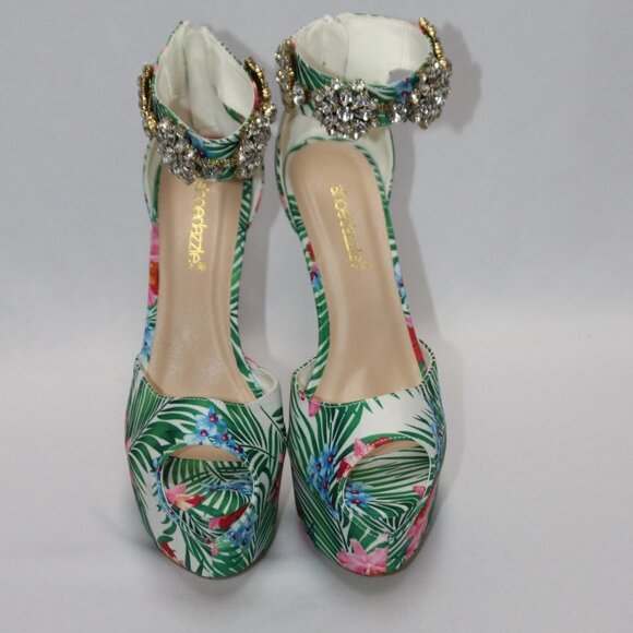 Shoe Dazzle Floral Platform Heels - Picture 10 of 15